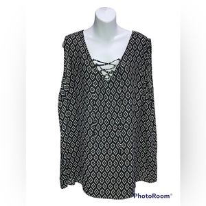 🛍️Terra & Sky Lace Neck Sleeveless size 2X